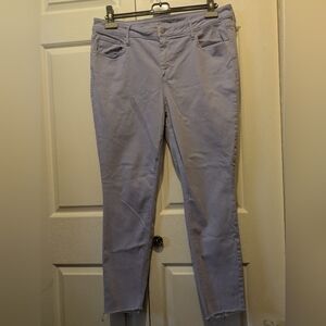 LAST WEEK 3 for $30 OLD NAVY Rockstar Mid-Rise Skinny Jeans Lilac Frayed Hem EUC